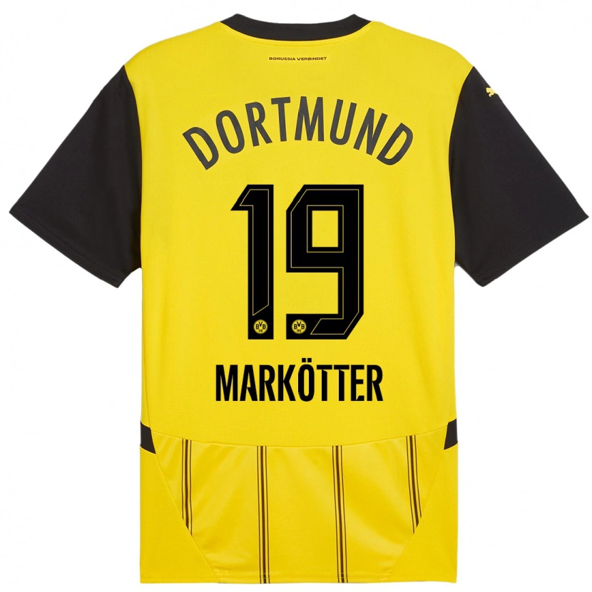 Danxen Kinder Jonah Markötter #19 Gelb Schwarz Heimtrikot Trikot 2024/25 T-Shirt Schweiz