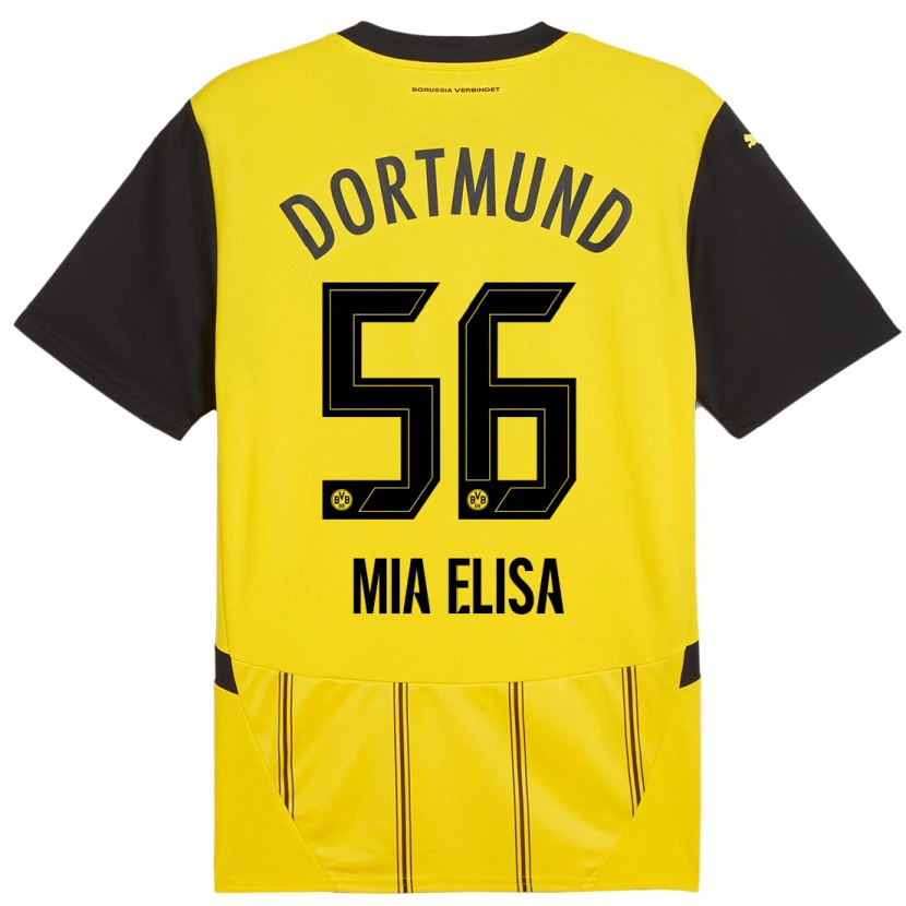 Danxen Kinder Bomnuter Mia Elisa #56 Gelb Schwarz Heimtrikot Trikot 2024/25 T-Shirt Schweiz