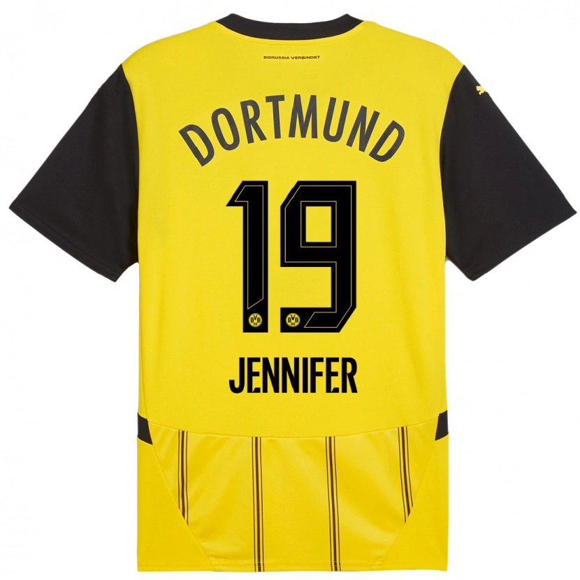 Danxen Kinder Gutierrez Bermejo Jennifer #19 Gelb Schwarz Heimtrikot Trikot 2024/25 T-Shirt Schweiz