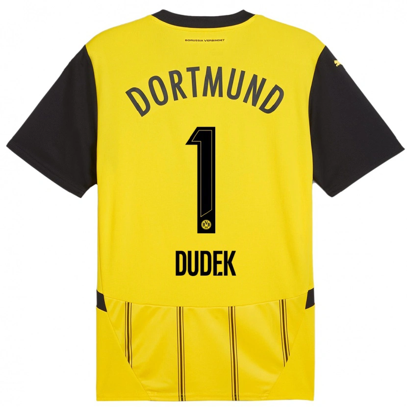 Danxen Kinder Daniel Dudek #1 Gelb Schwarz Heimtrikot Trikot 2024/25 T-Shirt Schweiz