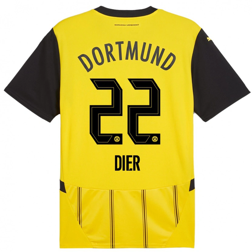 Danxen Kinder Henrik Dier #22 Gelb Schwarz Heimtrikot Trikot 2024/25 T-Shirt Schweiz