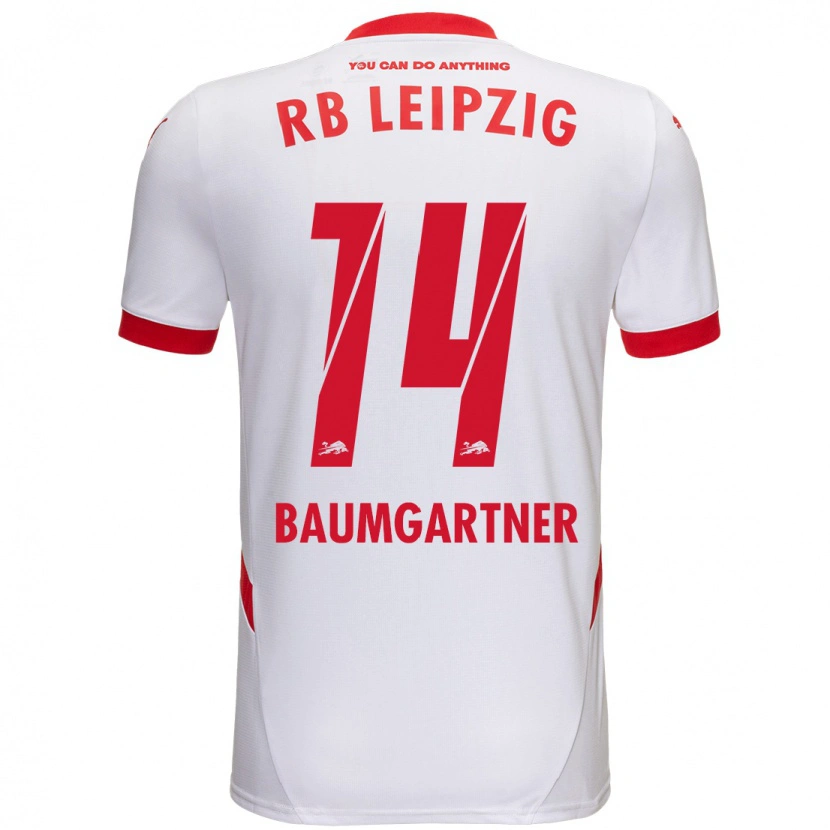 Danxen Kinder Christoph Baumgartner #14 Weiß Rot Heimtrikot Trikot 2024/25 T-Shirt Schweiz