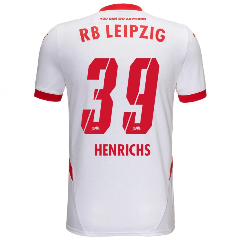 Danxen Kinder Benjamin Henrichs #39 Weiß Rot Heimtrikot Trikot 2024/25 T-Shirt Schweiz