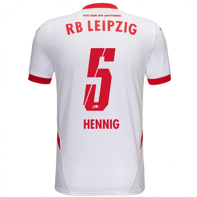 Danxen Kinder Lenny Hennig #5 Weiß Rot Heimtrikot Trikot 2024/25 T-Shirt Schweiz