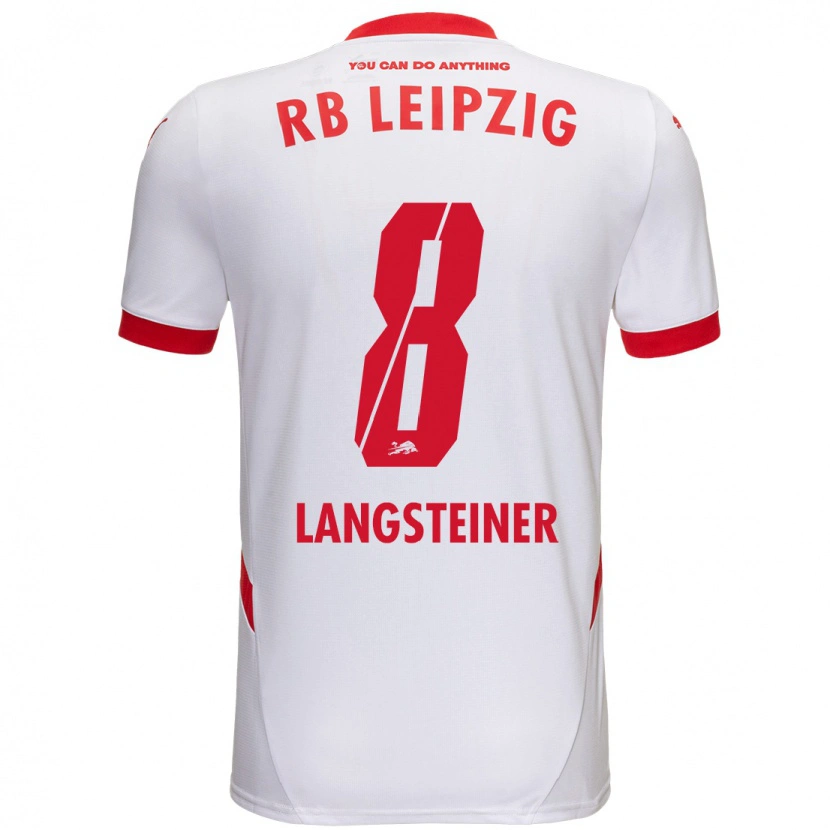 Danxen Kinder Toni Langsteiner #8 Weiß Rot Heimtrikot Trikot 2024/25 T-Shirt Schweiz