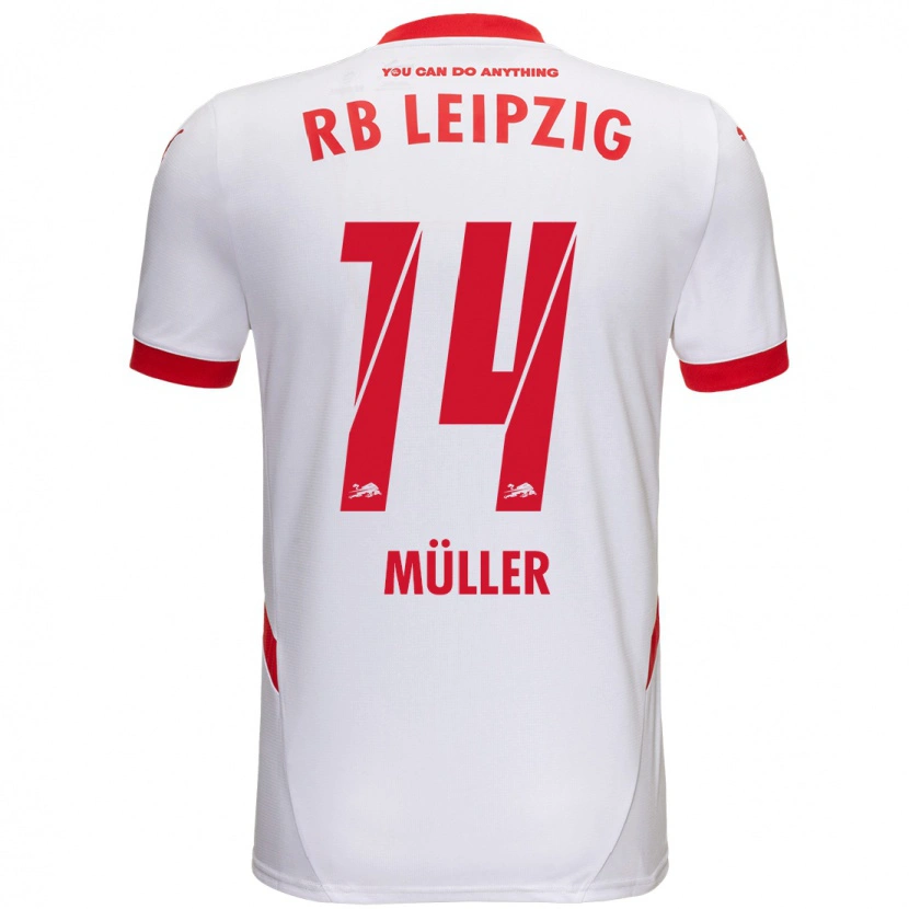 Danxen Kinder Hannes Müller #14 Weiß Rot Heimtrikot Trikot 2024/25 T-Shirt Schweiz