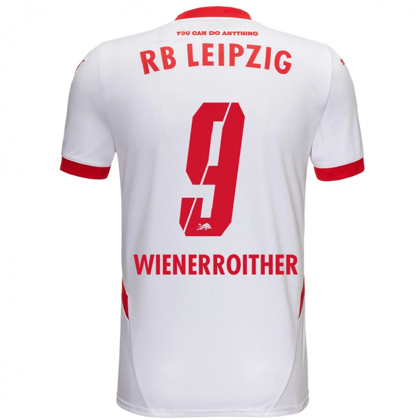 Danxen Kinder Katja Wienerroither #9 Weiß Rot Heimtrikot Trikot 2024/25 T-Shirt Schweiz