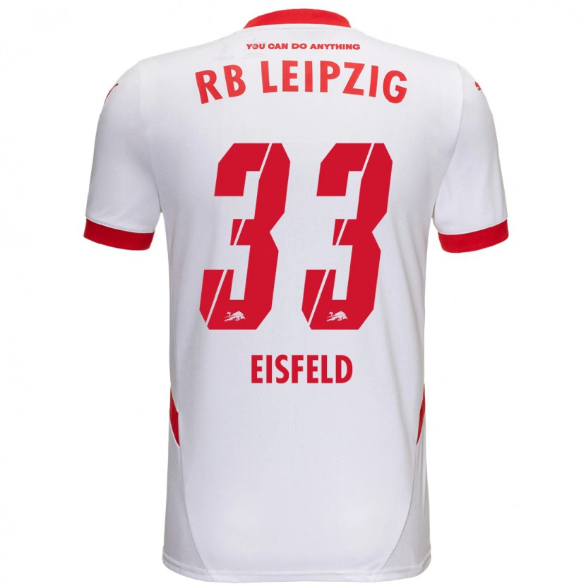 Danxen Kinder Tom Eisfeld #33 Weiß Rot Heimtrikot Trikot 2024/25 T-Shirt Schweiz