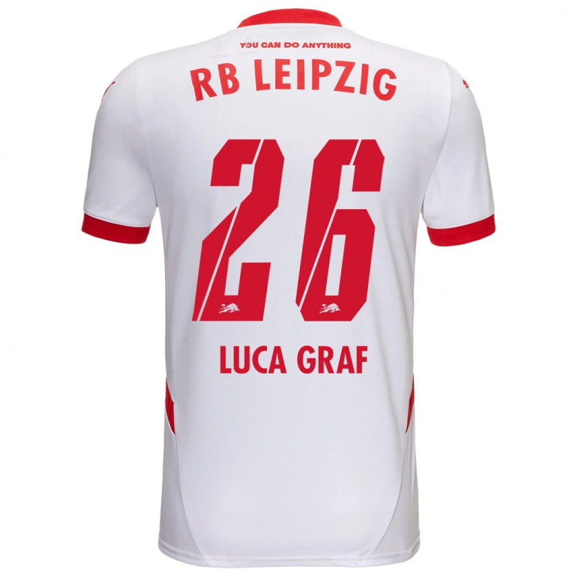 Danxen Kinder Luca Marie Graf #26 Weiß Rot Heimtrikot Trikot 2024/25 T-Shirt Schweiz