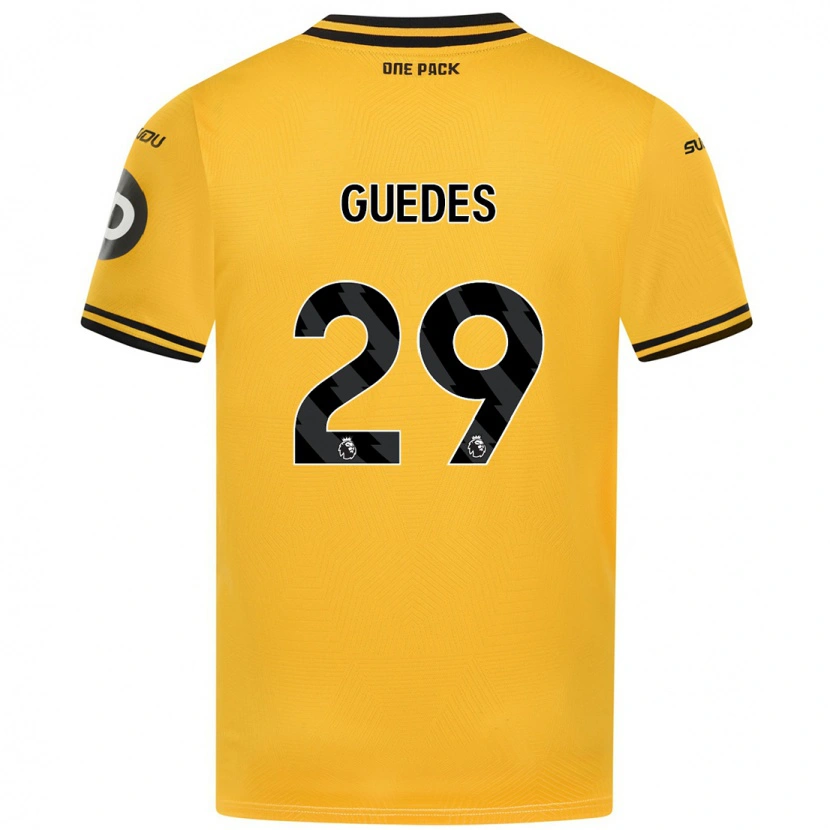 Danxen Kinder Gonçalo Guedes #29 Gelb Heimtrikot Trikot 2024/25 T-Shirt Schweiz