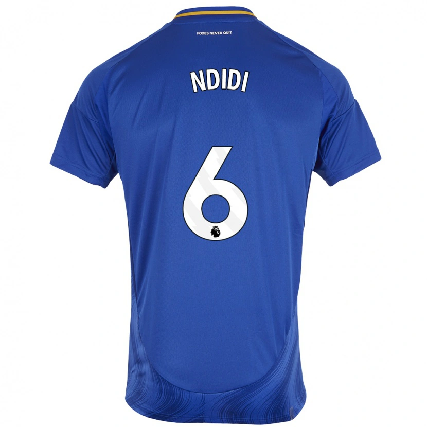 Danxen Kinder Wilfred Ndidi #6 Blau Weiß Heimtrikot Trikot 2024/25 T-Shirt Schweiz