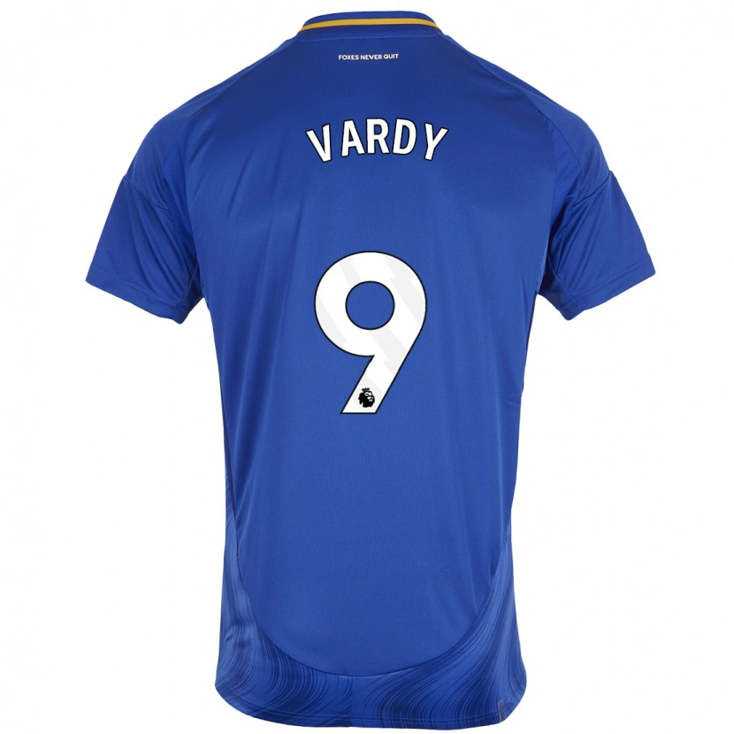 Danxen Kinder Jamie Vardy #9 Blau Weiß Heimtrikot Trikot 2024/25 T-Shirt Schweiz