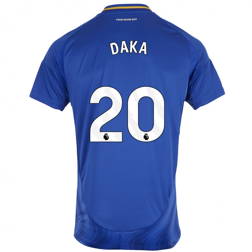 Danxen Kinder Patson Daka #20 Blau Weiß Heimtrikot Trikot 2024/25 T-Shirt Schweiz