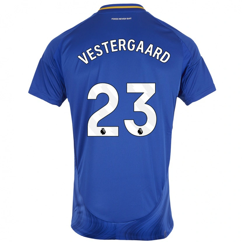 Danxen Kinder Jannik Vestergaard #23 Blau Weiß Heimtrikot Trikot 2024/25 T-Shirt Schweiz