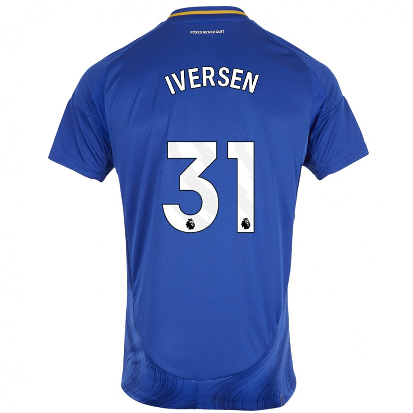 Danxen Kinder Daniel Iversen #31 Blau Weiß Heimtrikot Trikot 2024/25 T-Shirt Schweiz