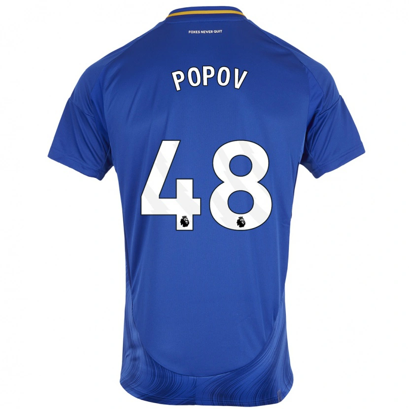 Danxen Kinder Chris Popov #48 Blau Weiß Heimtrikot Trikot 2024/25 T-Shirt Schweiz