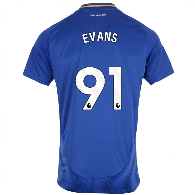 Danxen Kinder Jake Evans #91 Blau Weiß Heimtrikot Trikot 2024/25 T-Shirt Schweiz