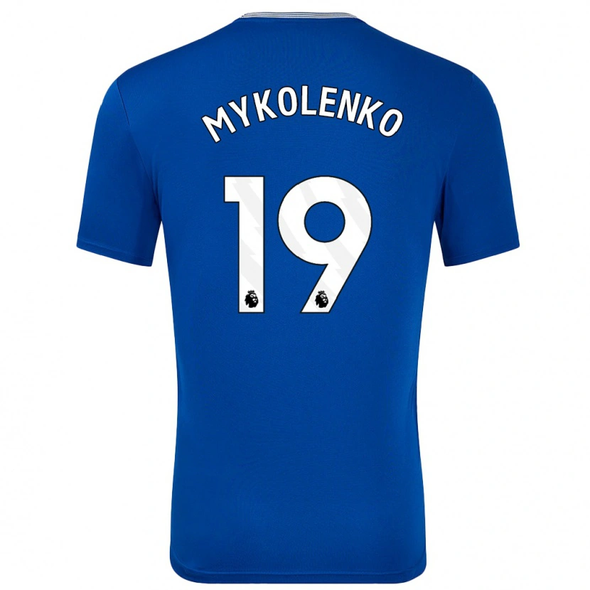 Danxen Kinder Vitaliy Mykolenko #19 Blau Mit Heimtrikot Trikot 2024/25 T-Shirt Schweiz