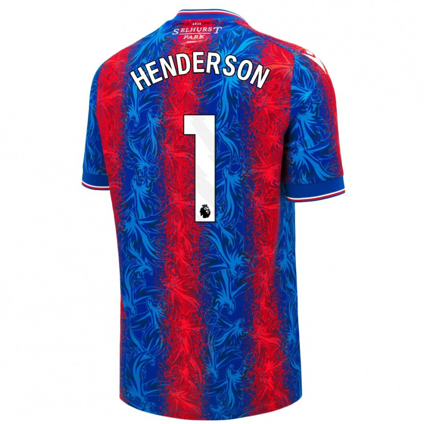 Danxen Kinder Dean Henderson #1 Rot Blauen Streifen Heimtrikot Trikot 2024/25 T-Shirt Schweiz