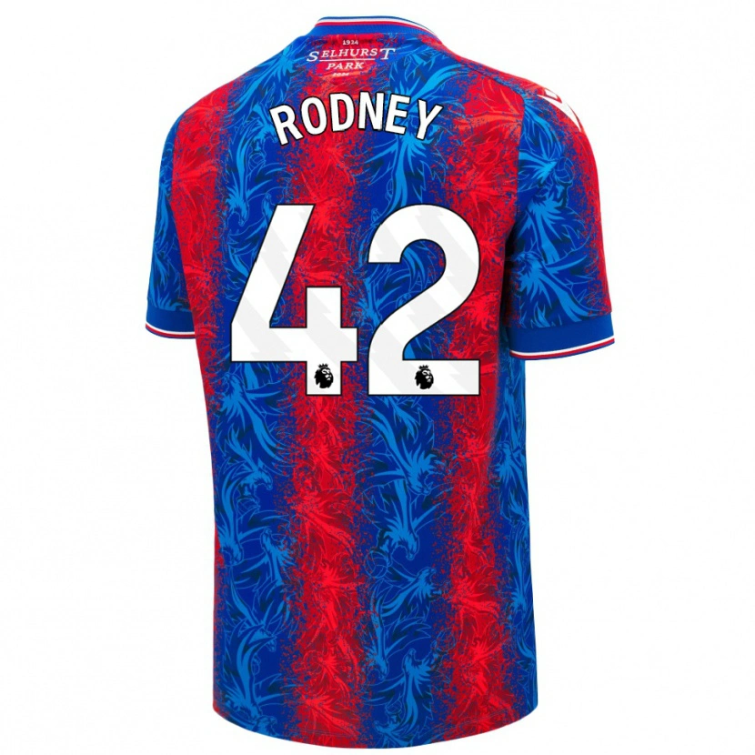 Danxen Kinder Kaden Rodney #42 Rot Blauen Streifen Heimtrikot Trikot 2024/25 T-Shirt Schweiz