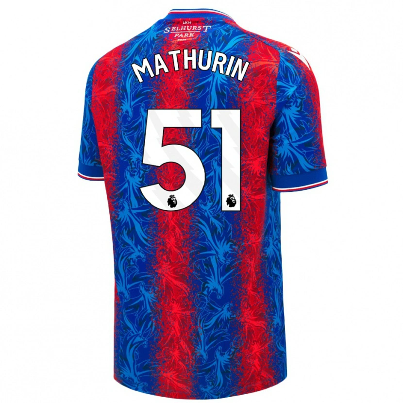 Danxen Kinder Roshaun Mathurin #51 Rot Blauen Streifen Heimtrikot Trikot 2024/25 T-Shirt Schweiz