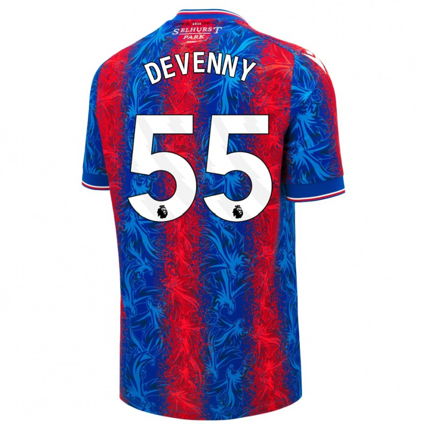 Danxen Kinder Justin Devenny #55 Rot Blauen Streifen Heimtrikot Trikot 2024/25 T-Shirt Schweiz