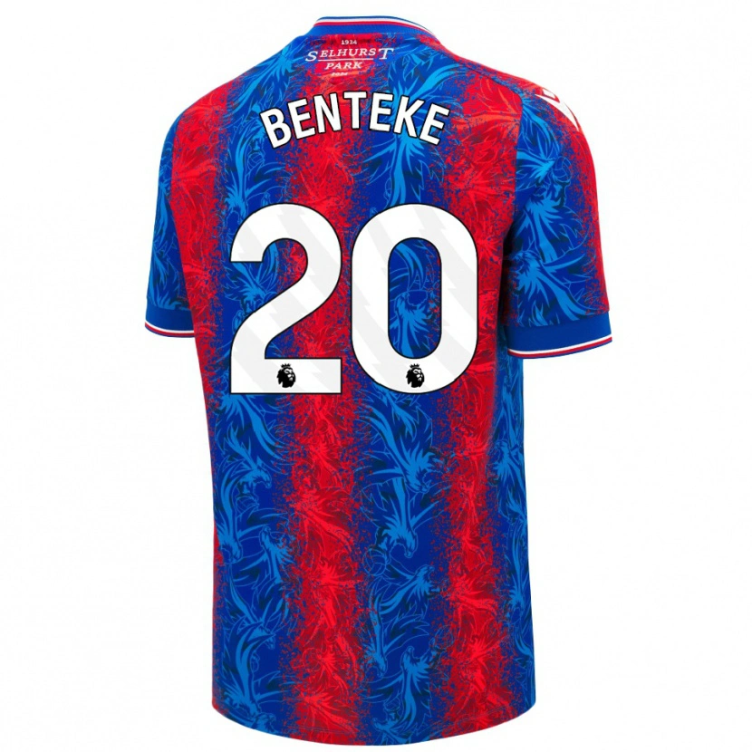 Danxen Kinder Christian Benteke #20 Rot Blauen Streifen Heimtrikot Trikot 2024/25 T-Shirt Schweiz