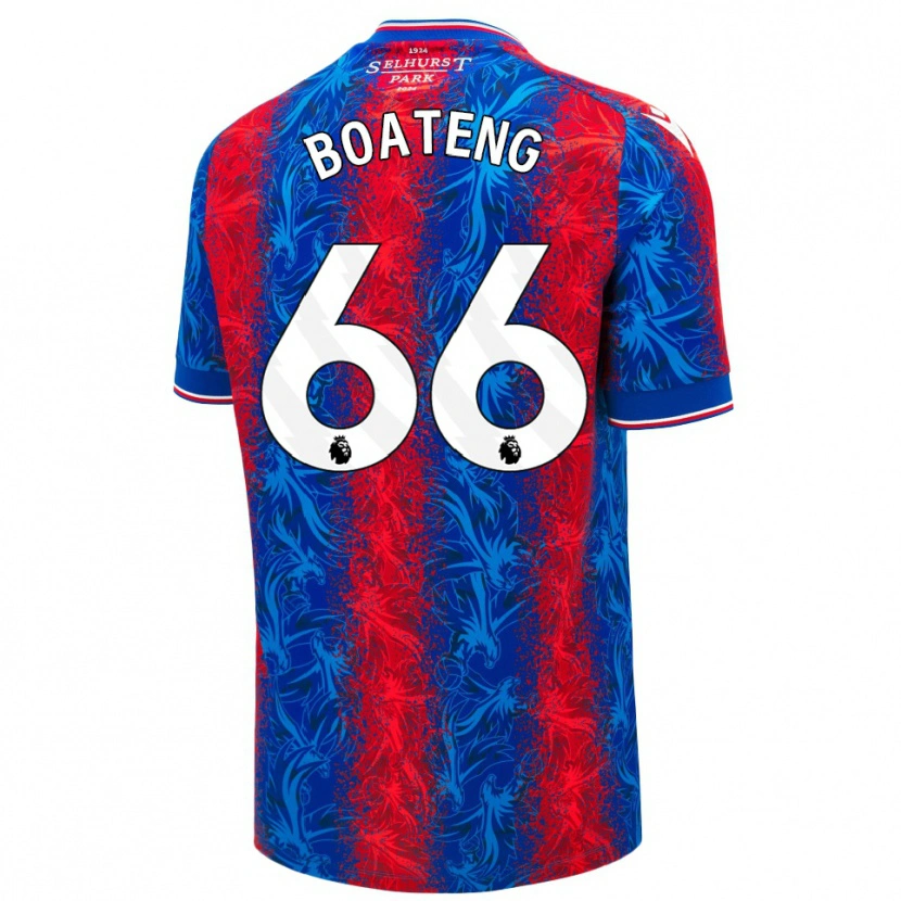 Danxen Kinder David Boateng #66 Rot Blauen Streifen Heimtrikot Trikot 2024/25 T-Shirt Schweiz