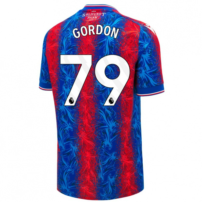 Danxen Kinder John-Kymani Gordon #79 Rot Blauen Streifen Heimtrikot Trikot 2024/25 T-Shirt Schweiz