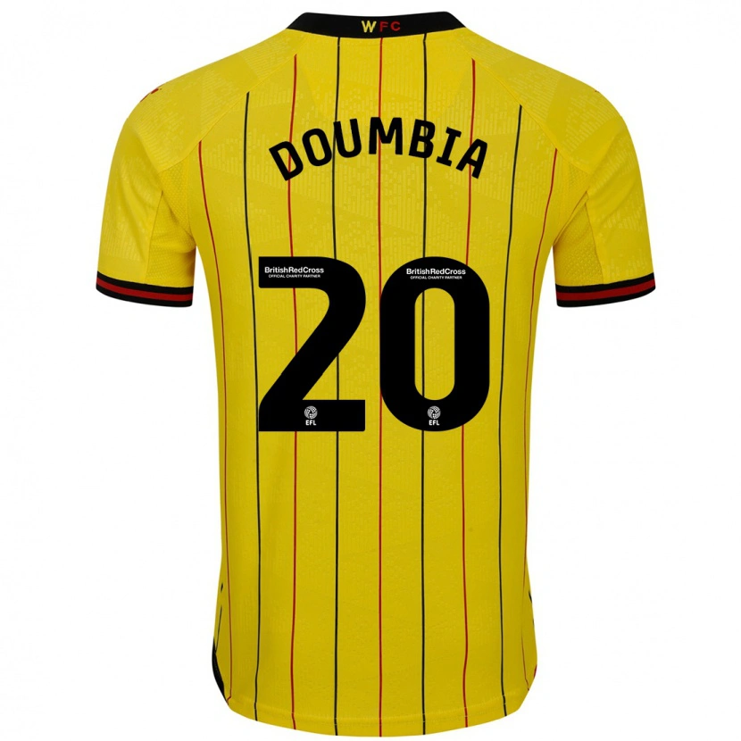 Danxen Kinder Mamadou Doumbia #20 Gelb Schwarz Heimtrikot Trikot 2024/25 T-Shirt Schweiz