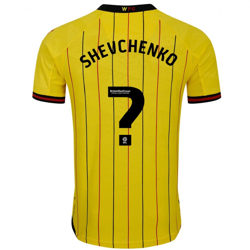 Danxen Kinder Kristian Shevchenko #0 Gelb Schwarz Heimtrikot Trikot 2024/25 T-Shirt Schweiz