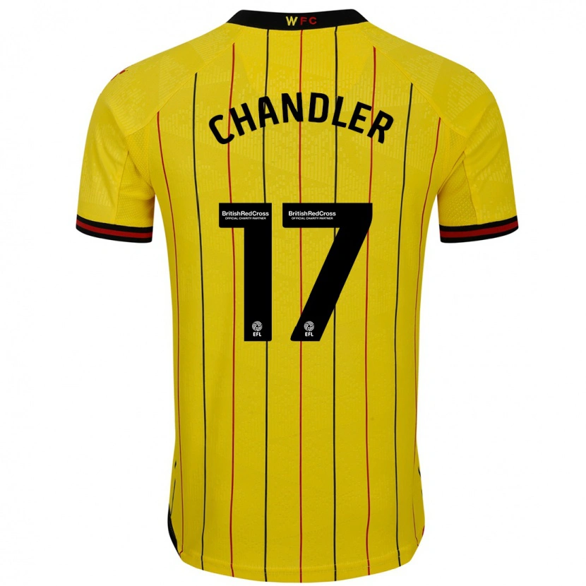 Danxen Kinder Megan Chandler #17 Gelb Schwarz Heimtrikot Trikot 2024/25 T-Shirt Schweiz