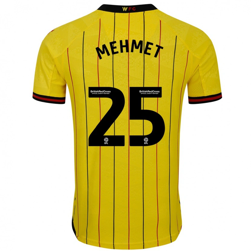 Danxen Kinder Melis Mehmet #25 Gelb Schwarz Heimtrikot Trikot 2024/25 T-Shirt Schweiz