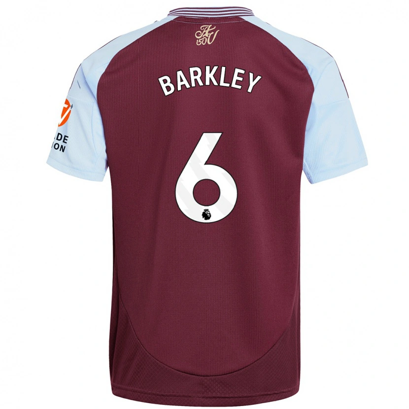 Danxen Kinder Ross Barkley #6 Burgunder Himmelblau Heimtrikot Trikot 2024/25 T-Shirt Schweiz