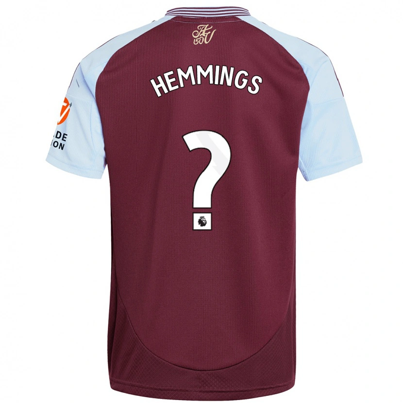 Danxen Kinder George Hemmings #0 Burgunder Himmelblau Heimtrikot Trikot 2024/25 T-Shirt Schweiz