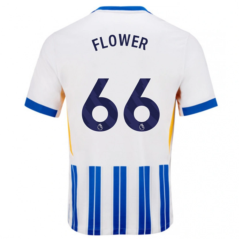 Danxen Kinder Louis Flower #66 Weiß Blaue Nadelstreifen Heimtrikot Trikot 2024/25 T-Shirt Schweiz