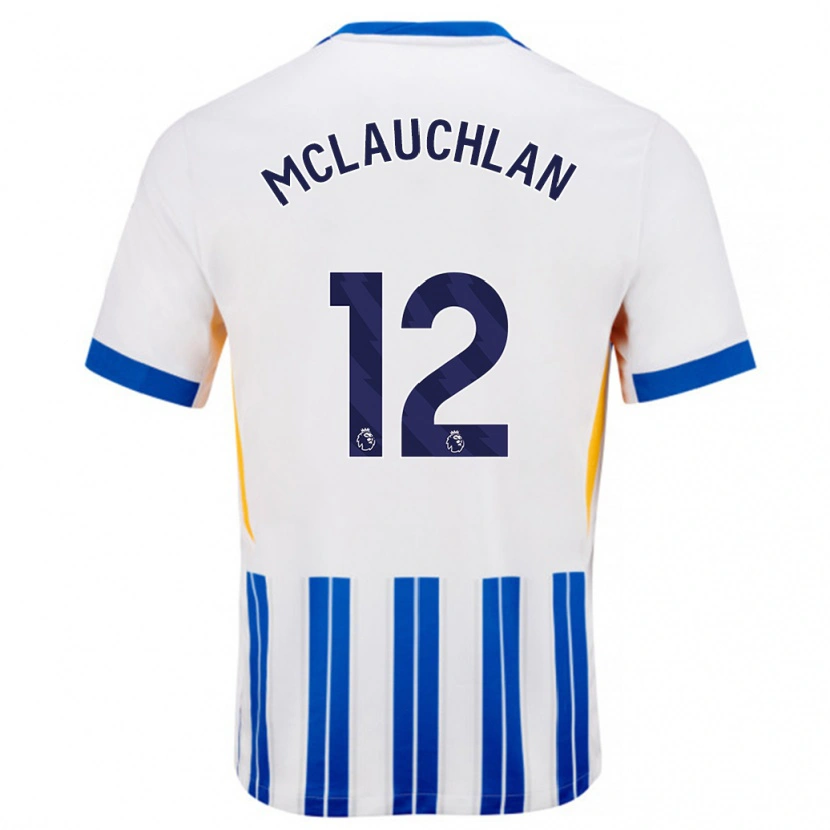 Danxen Kinder Rachel Mclauchlan #12 Weiß Blaue Nadelstreifen Heimtrikot Trikot 2024/25 T-Shirt Schweiz