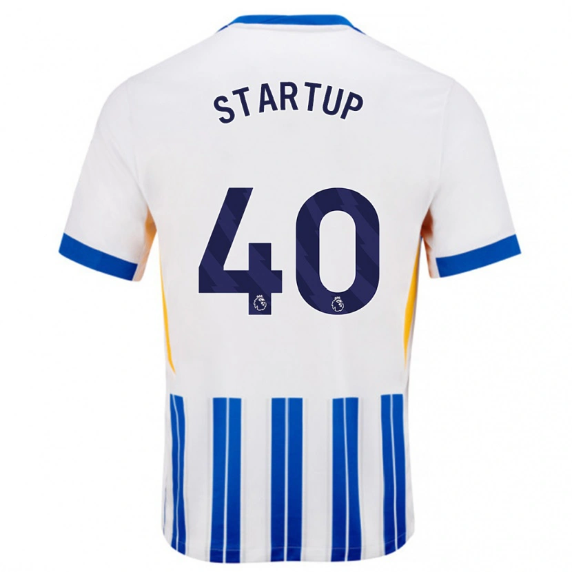 Danxen Kinder Katie Startup #40 Weiß Blaue Nadelstreifen Heimtrikot Trikot 2024/25 T-Shirt Schweiz