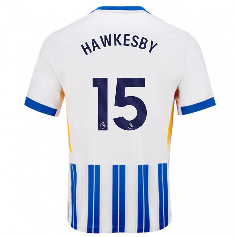 Danxen Kinder Mackenzie Hawkesby #15 Weiß Blaue Nadelstreifen Heimtrikot Trikot 2024/25 T-Shirt Schweiz