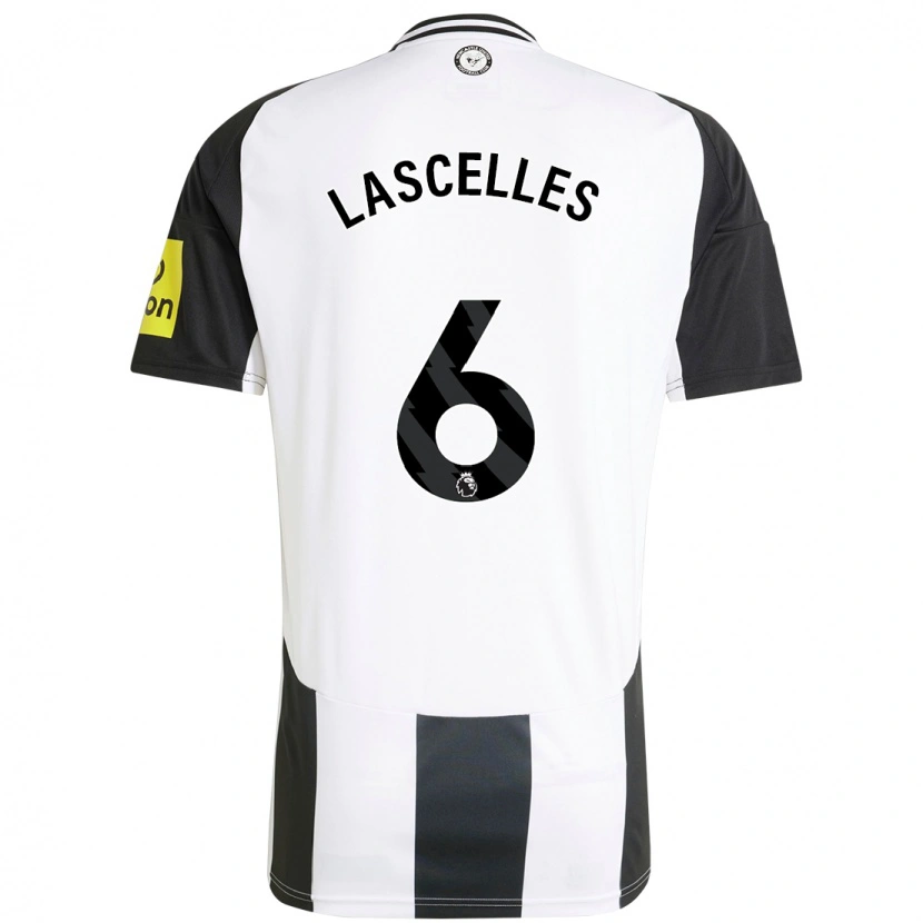 Danxen Kinder Jamaal Lascelles #6 Weiß Schwarz Heimtrikot Trikot 2024/25 T-Shirt Schweiz