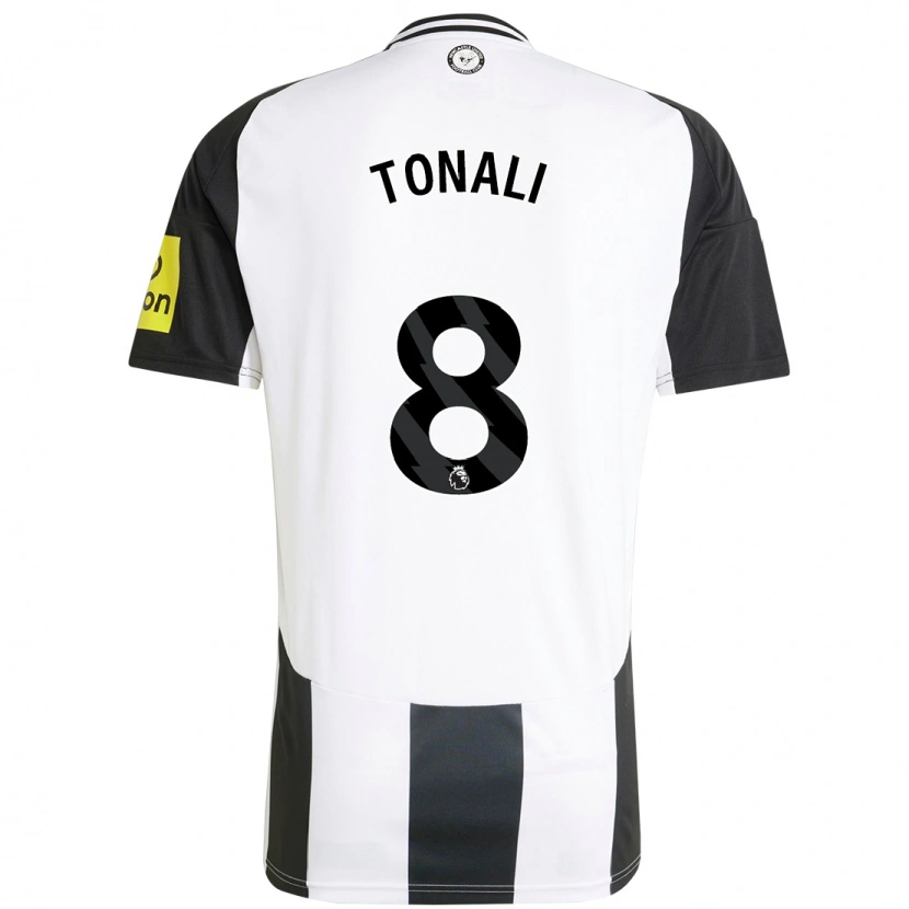 Danxen Kinder Sandro Tonali #8 Weiß Schwarz Heimtrikot Trikot 2024/25 T-Shirt Schweiz