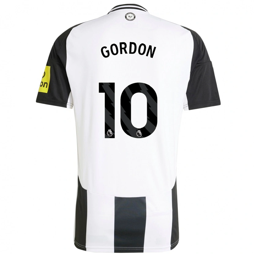 Danxen Kinder Anthony Gordon #10 Weiß Schwarz Heimtrikot Trikot 2024/25 T-Shirt Schweiz