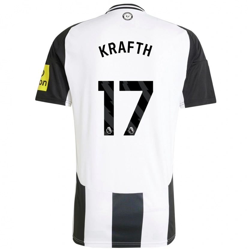 Danxen Kinder Emil Krafth #17 Weiß Schwarz Heimtrikot Trikot 2024/25 T-Shirt Schweiz