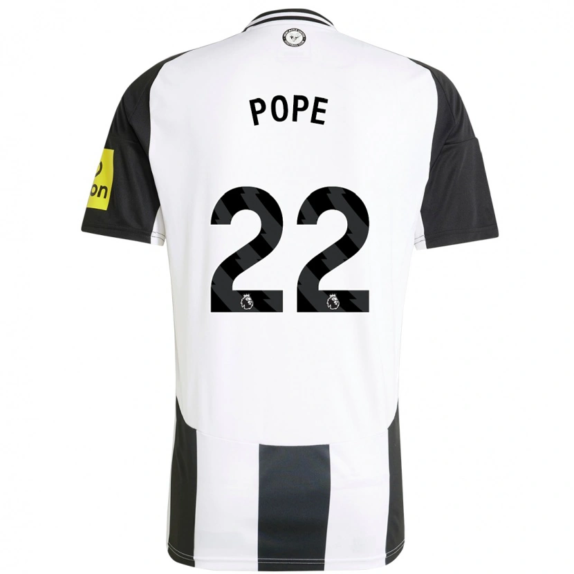 Danxen Kinder Nick Pope #22 Weiß Schwarz Heimtrikot Trikot 2024/25 T-Shirt Schweiz