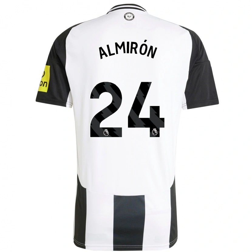 Danxen Kinder Miguel Almirón #24 Weiß Schwarz Heimtrikot Trikot 2024/25 T-Shirt Schweiz