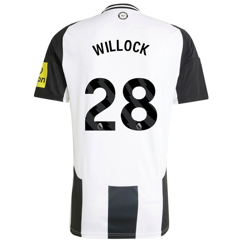 Danxen Kinder Joe Willock #28 Weiß Schwarz Heimtrikot Trikot 2024/25 T-Shirt Schweiz