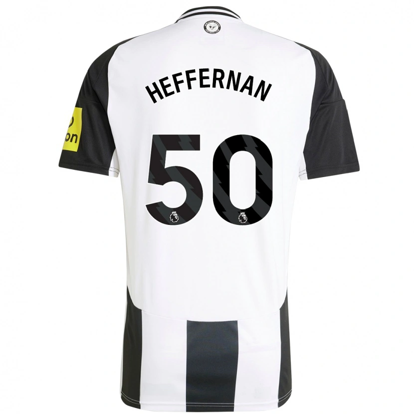 Danxen Kinder Cathal Heffernan #50 Weiß Schwarz Heimtrikot Trikot 2024/25 T-Shirt Schweiz