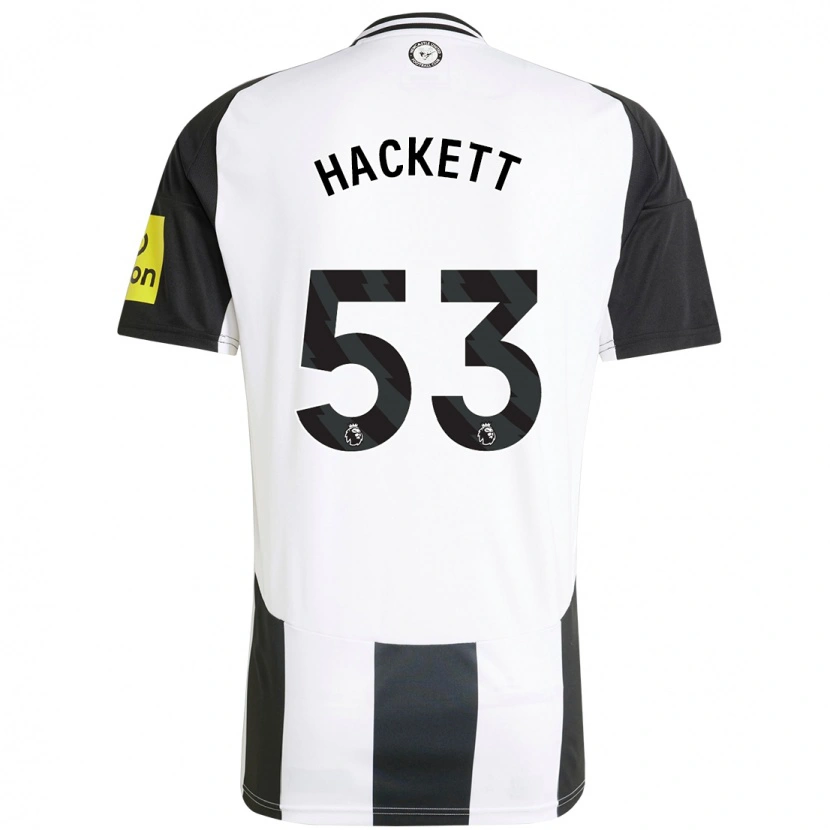 Danxen Kinder Jordan Hackett #53 Weiß Schwarz Heimtrikot Trikot 2024/25 T-Shirt Schweiz