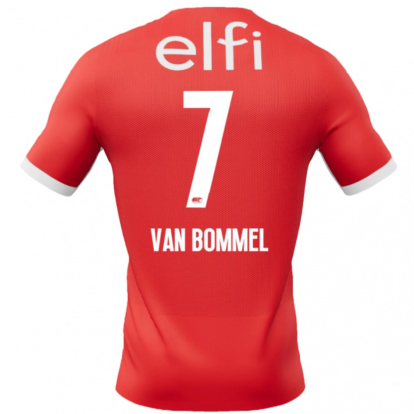 Danxen Kinder Ruben Van Bommel #7 Rot Weiß Heimtrikot Trikot 2024/25 T-Shirt Schweiz