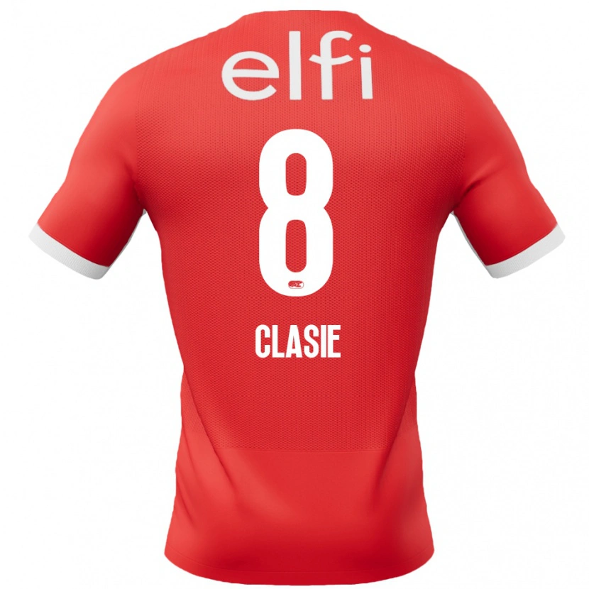 Danxen Kinder Jordy Clasie #8 Rot Weiß Heimtrikot Trikot 2024/25 T-Shirt Schweiz